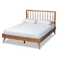 Ash Walnut Finished Wood King Size Platform Bed B795060