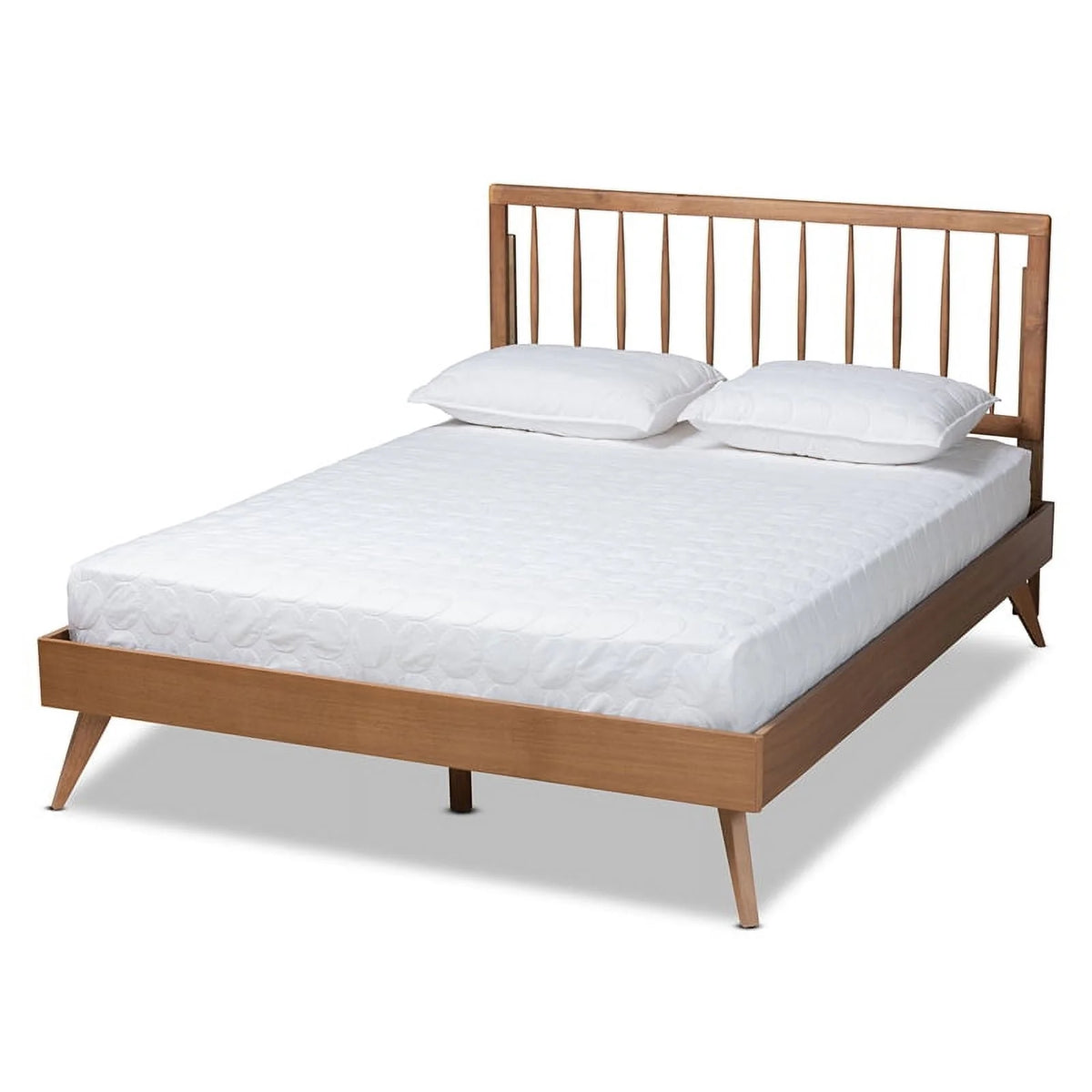 Ash Walnut Finished Wood King Size Platform Bed B795060