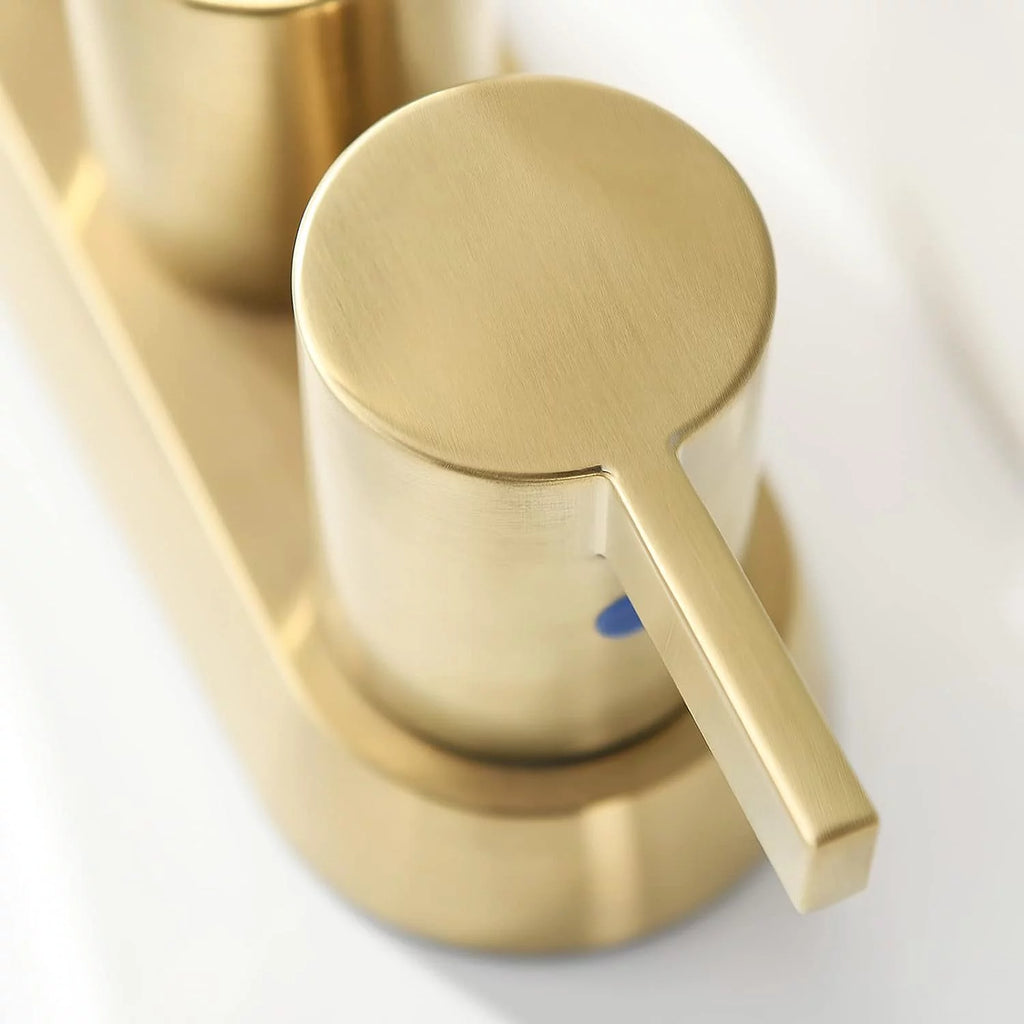 Brushed Gold 2 Handle Centerset Bathroom Faucet P286000