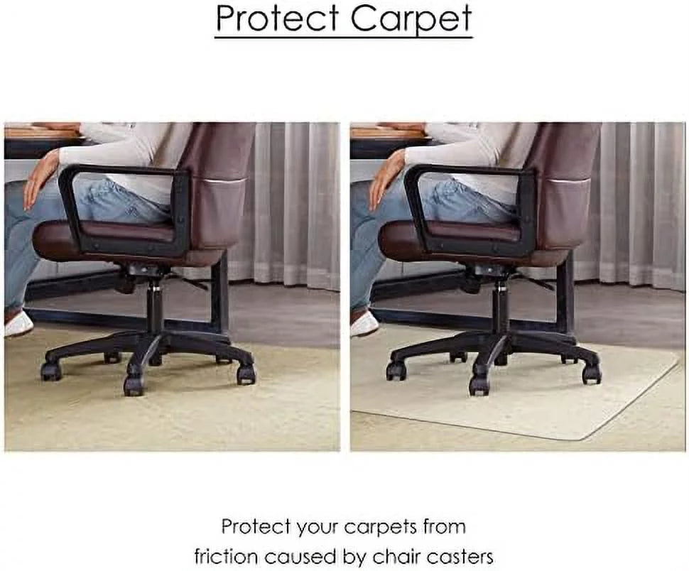 PVC Desk Chair Mat for Low Pile Carpets 48"x36" K7463