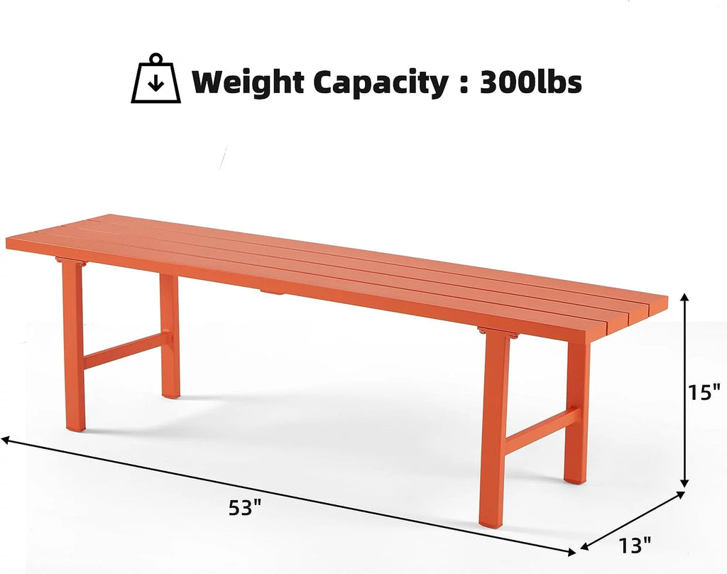 Aluminum Weatherproof 2-Person Outdoor Bench J978820