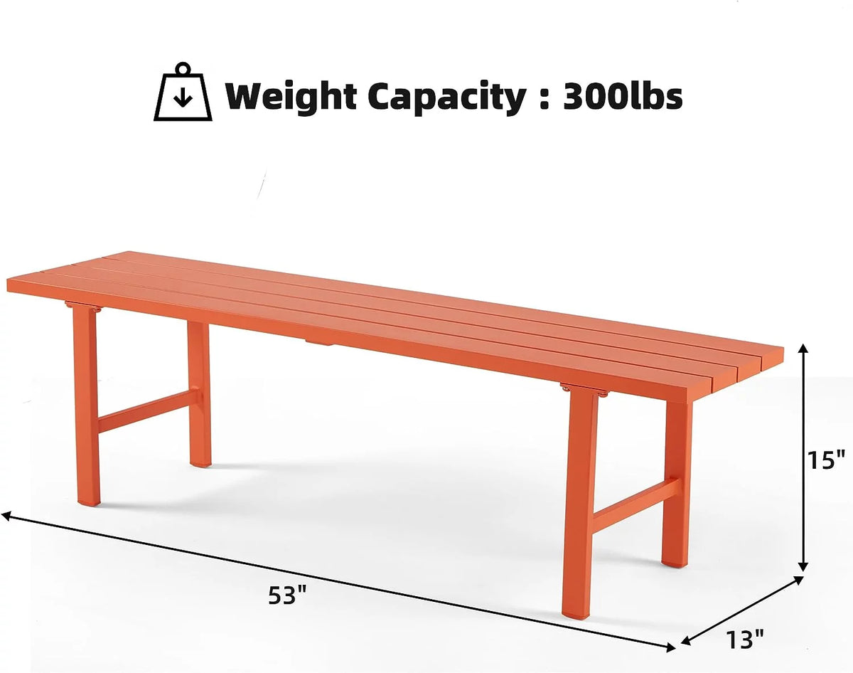 Aluminum Weatherproof 2-Person Outdoor Bench J978820