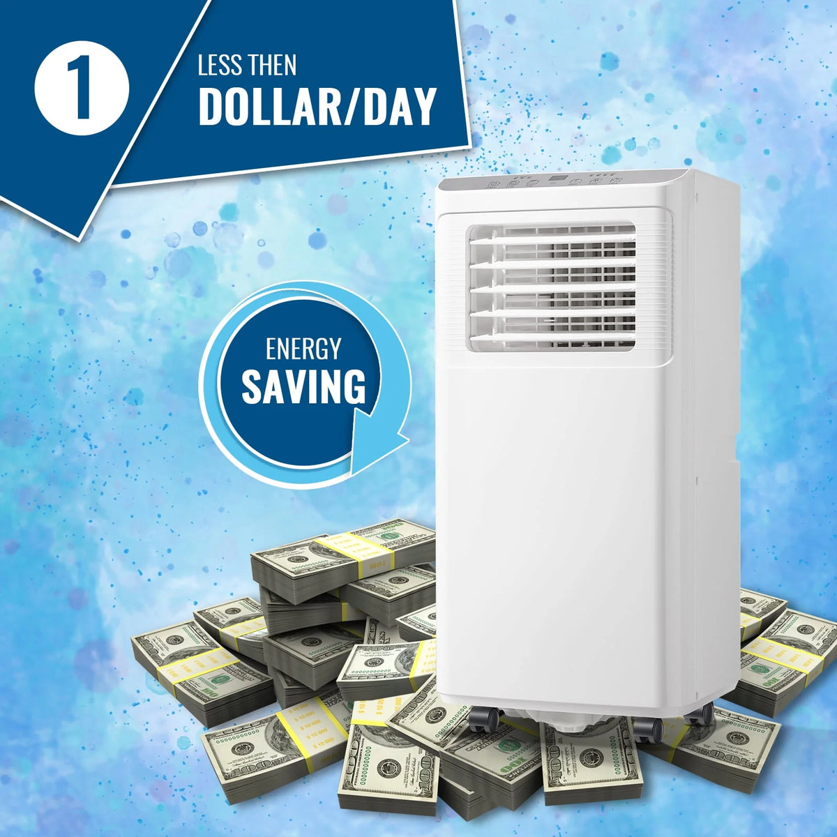 8000 BTU Portable Air Conditioner with Remote Control, White Z3824