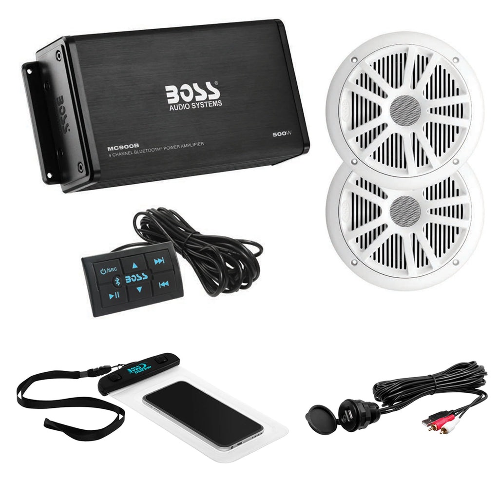 500 Watt 4 Channel Amplifier, 6.5 Speakers G82708