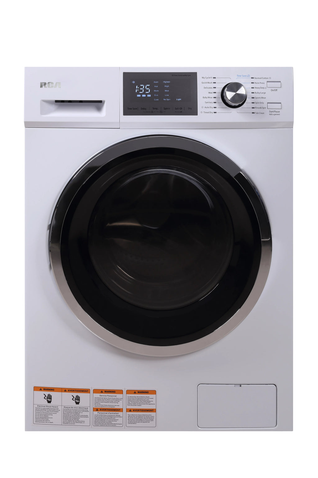White 2.7 cu ft Front Loading Combo Washer and Dryer H9061