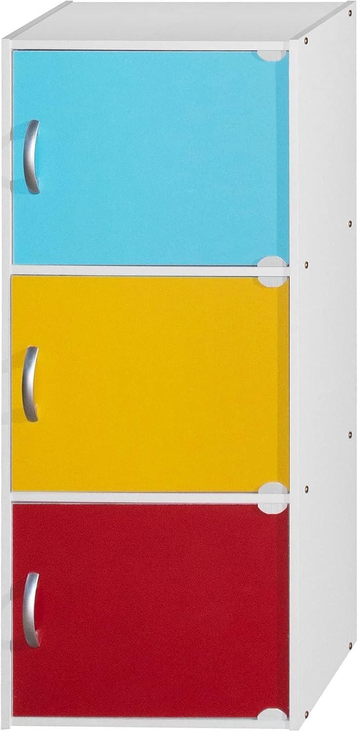 3-Shelf Black Bookcase Cabinet L413712