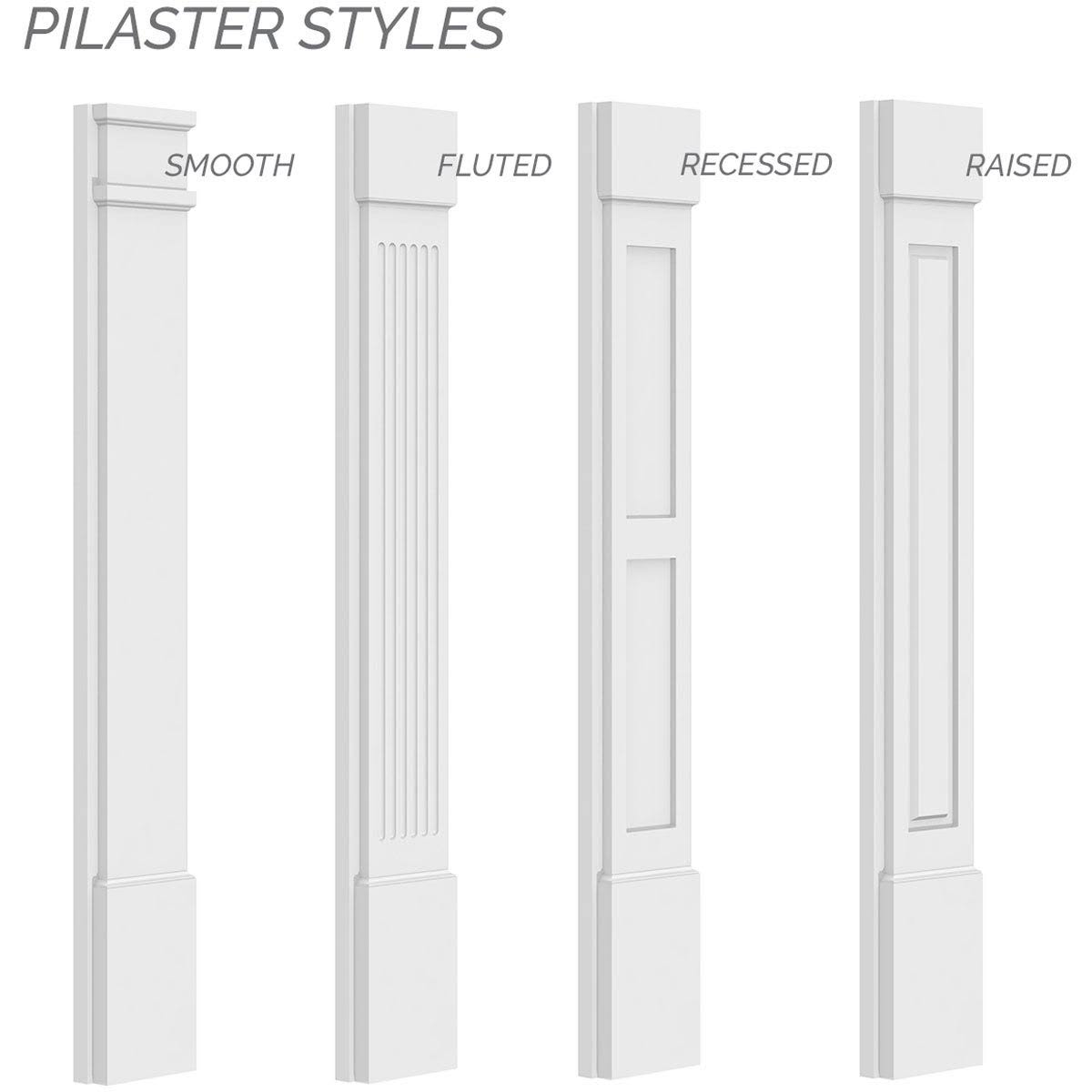 PVC Pilaster with Capital & Base (Pair) F542
