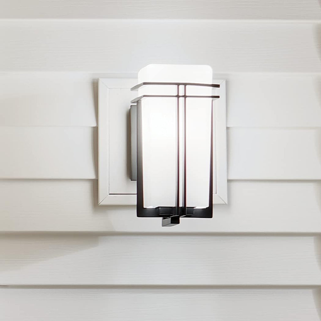 1 Light Black Outdoor Wall Light F90725