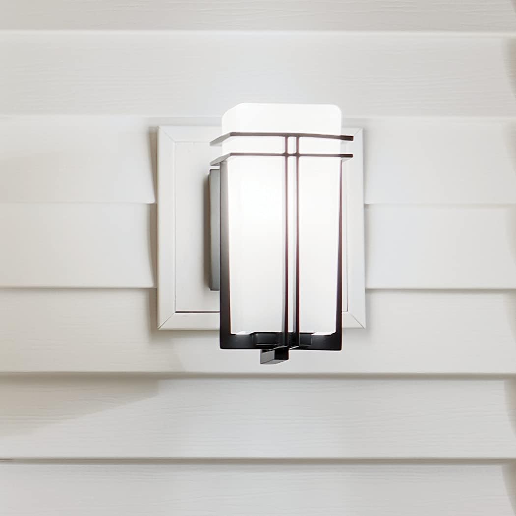 1 Light Black Outdoor Wall Light F90725