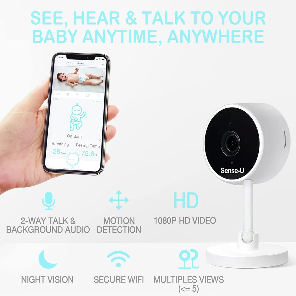Video Baby Monitor with 1080P HD Wi-Fi Camera and Night Vision D102