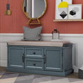 Dark Blue Storage Bench C4295