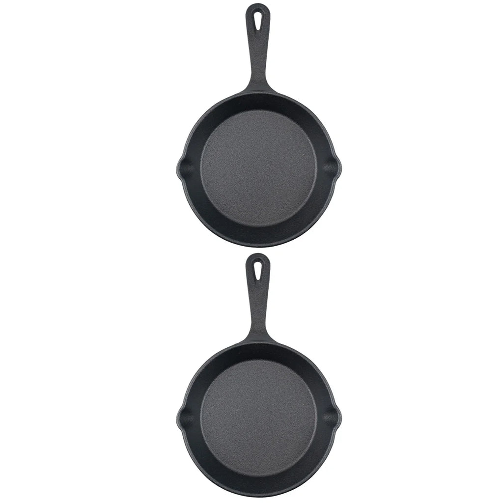2pcs Mini Cast Iron Skillet Non-stick Frying Pan I199100