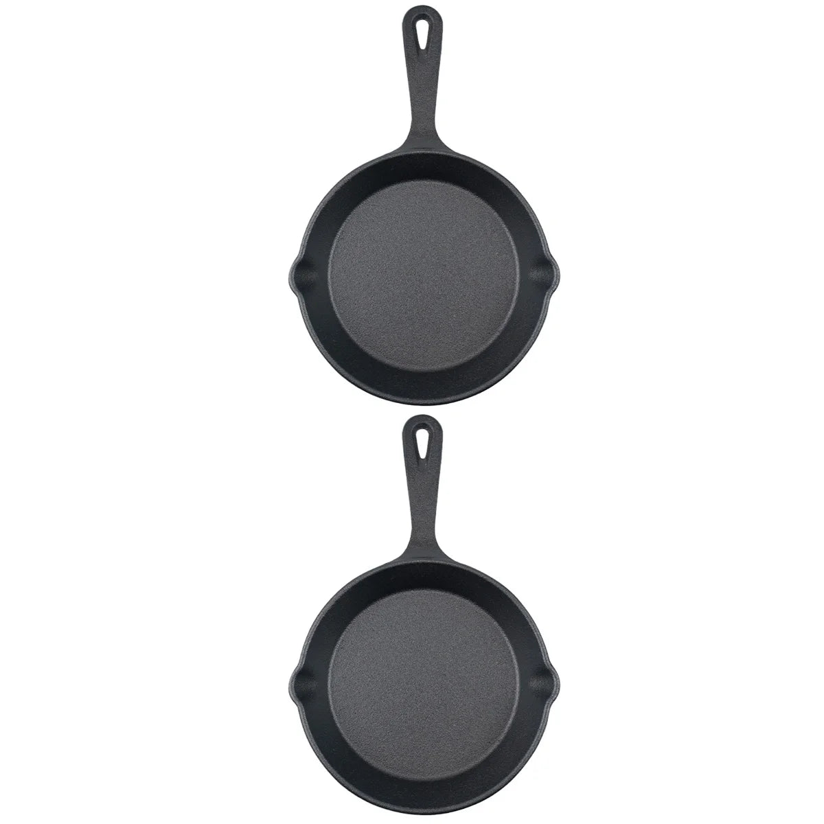 2pcs Mini Cast Iron Skillet Non-stick Frying Pan I199100