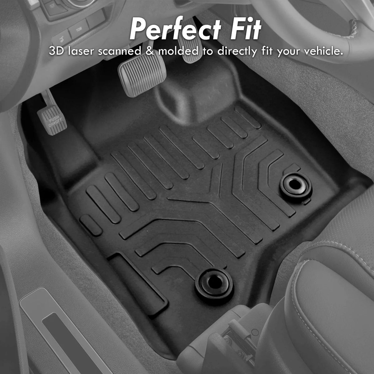 4-Piece All Weather TPE Rubber Floor Mats Front Rear Set J918