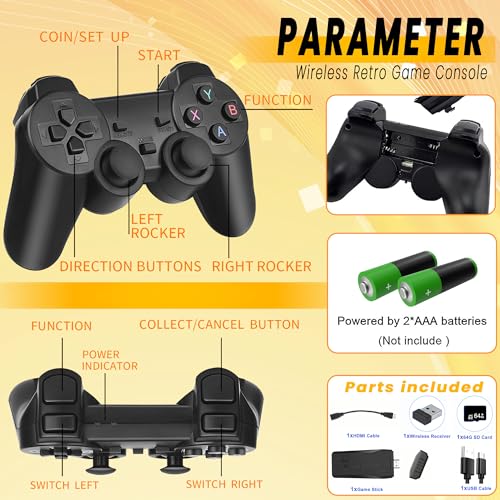 Wireless Retro Handheld Game Console with 4K HD HDMI Output M169272