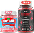 Butyrate Gummies with Probiotic Prebiotic Postbiotic Vitamin B Complex U884