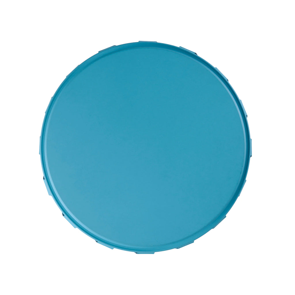 Matte Blue Iron Side Tables Set of 2 Q5251