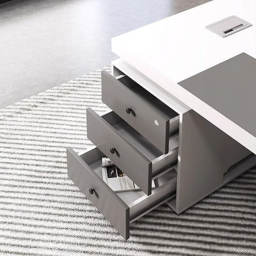 White Office Desk Workstation O651710