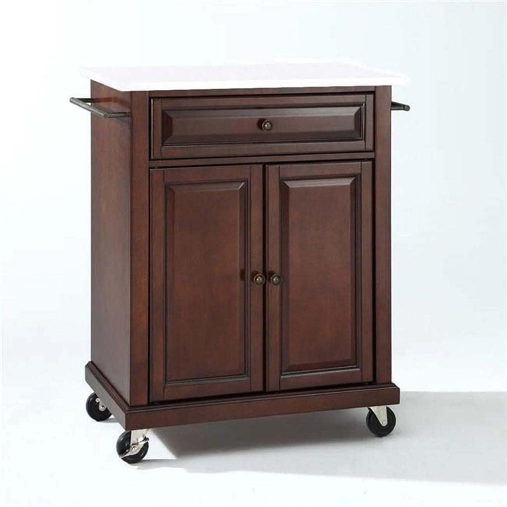 Wood Kitchen Cart with Granite Top F19264