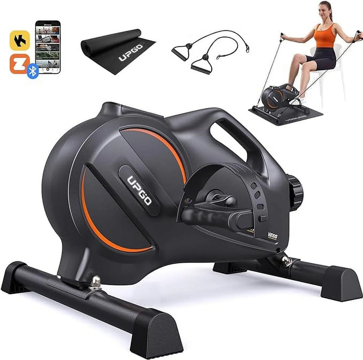Magnetic Under Desk Bike Pedal Exerciser with LCD Display C801001