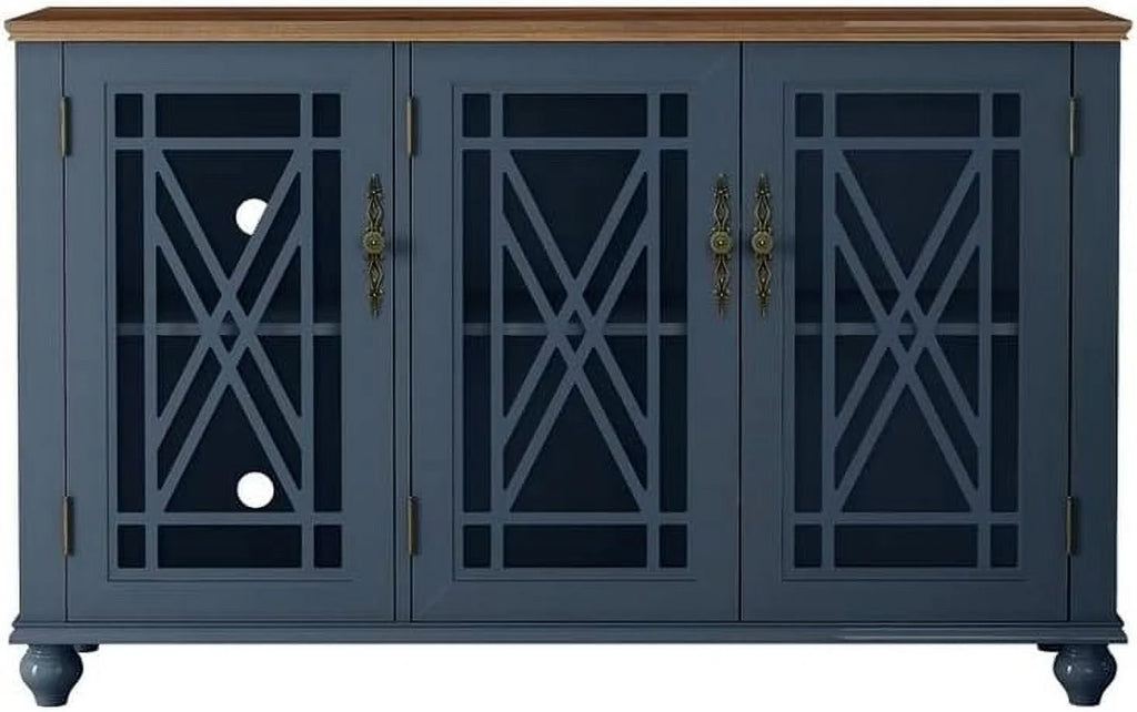 Vintage Wood Kitchen Accent Buffet Sideboard Cabinet Q87244