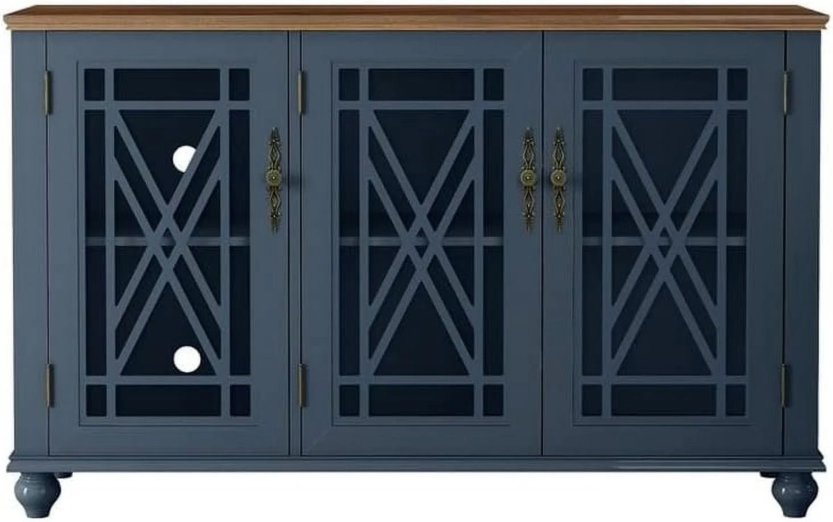 Vintage Wood Kitchen Accent Buffet Sideboard Cabinet Q87244