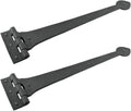 Black 18 Inches Wrought Iron Door Hinges Pack of 2 E620126