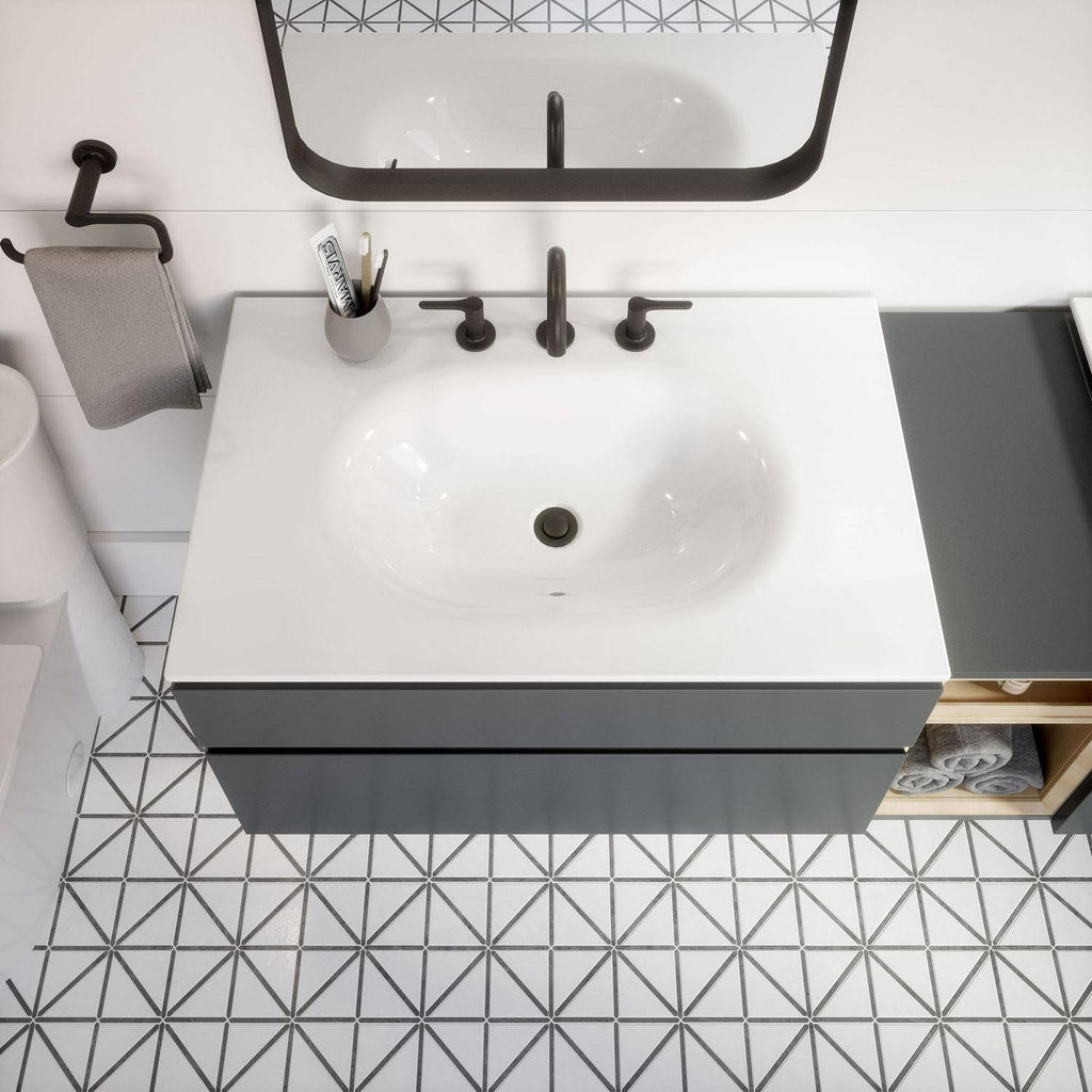 White 33 in. Vanity Top Sink R944852