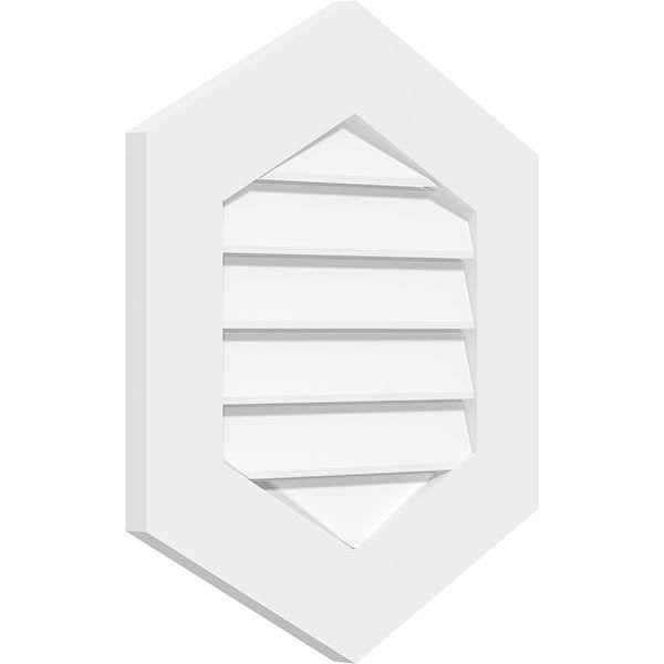Vertical Peaked Surface Mount PVC Gable Vent A95446