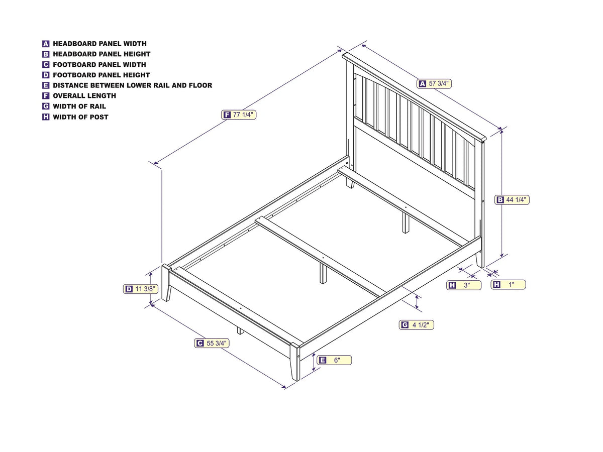 Walnut Bed T601