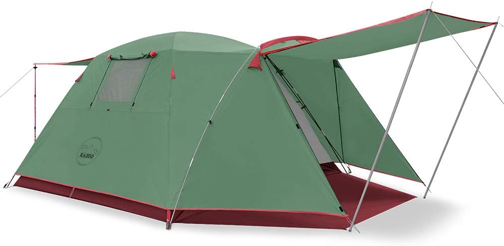 2/4 Person Waterproof Camping Tent with Porch Double Layer L881779