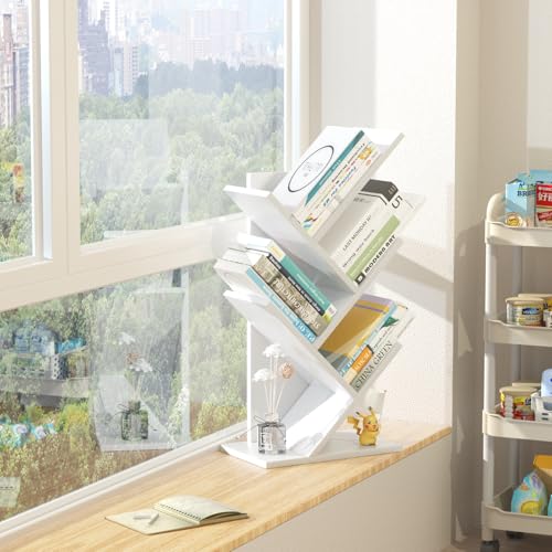 10 Tier Dark Grey Wood Tree Bookshelf R4935