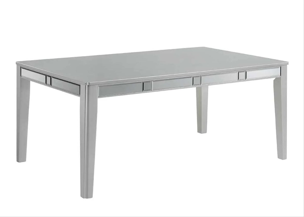 Grey Silver Dining Table Set for 6 J4325