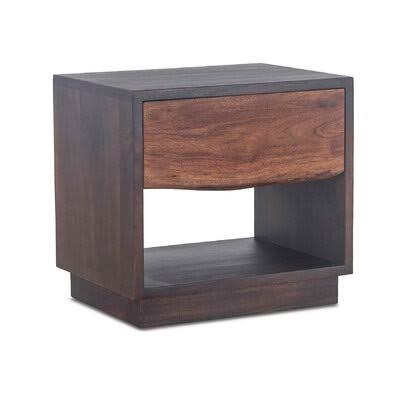 Acacia Wood 1 Drawer Nightstand H36621