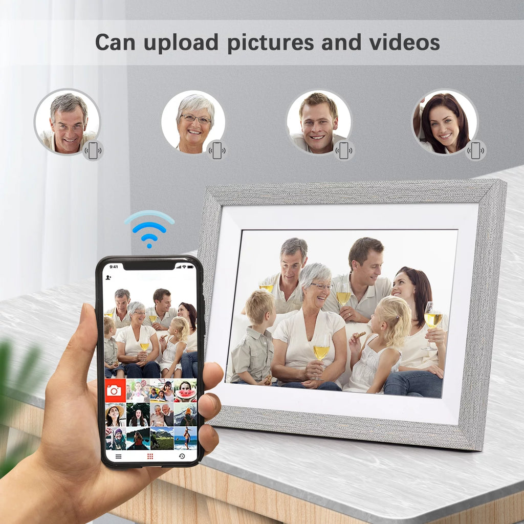 WiFi Digital Photo Frame 10.1-Inch TFT Screen 16GB Storage C8946
