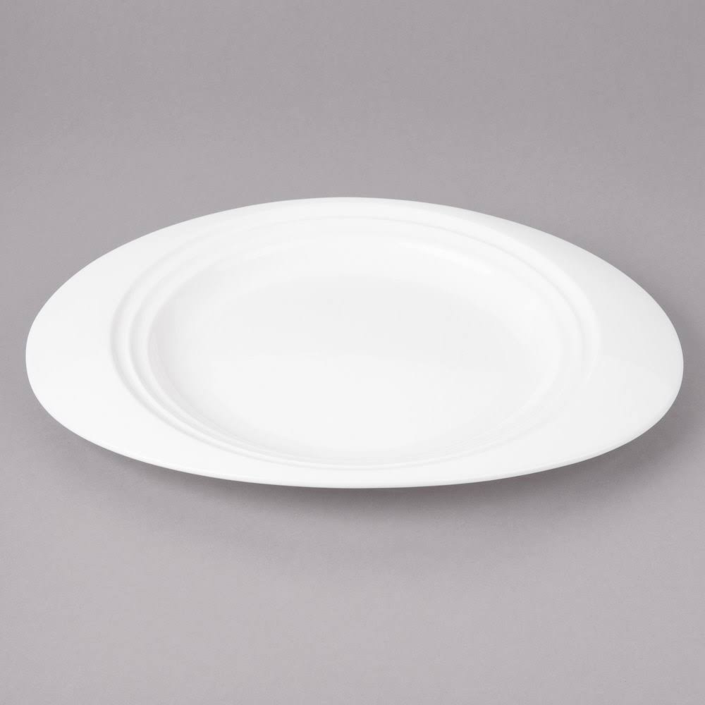 White Porcelain Oval Salad Plate - 24/Case G8514