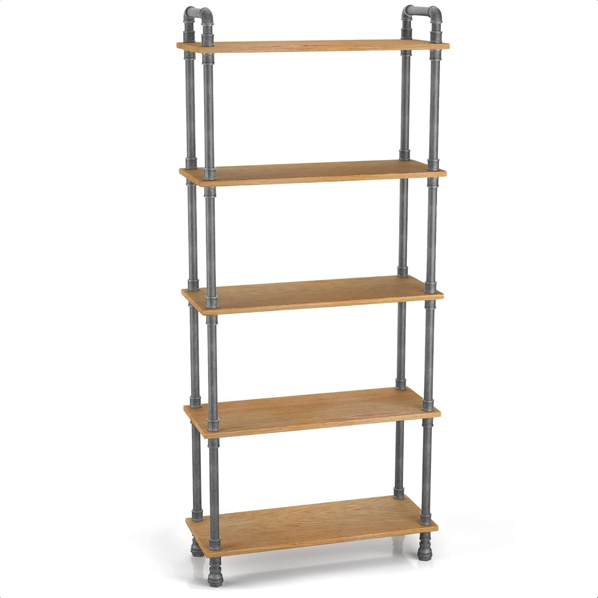 5-Tier Solid Pine Open Wood Bookcase Z54736
