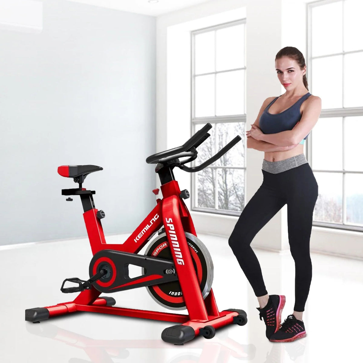 Indoor Cycling Exercise Stationary Bike 440lbs J644514