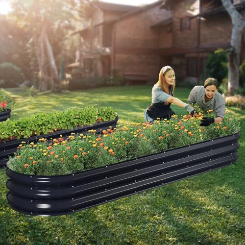 4x2x1 ft Galvanized Metal Raised Garden Bed Kit F716568