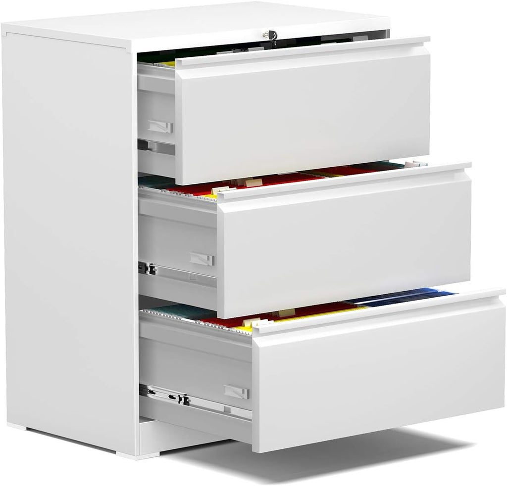 3 Drawer Metal File Cabinet with Lock W818499