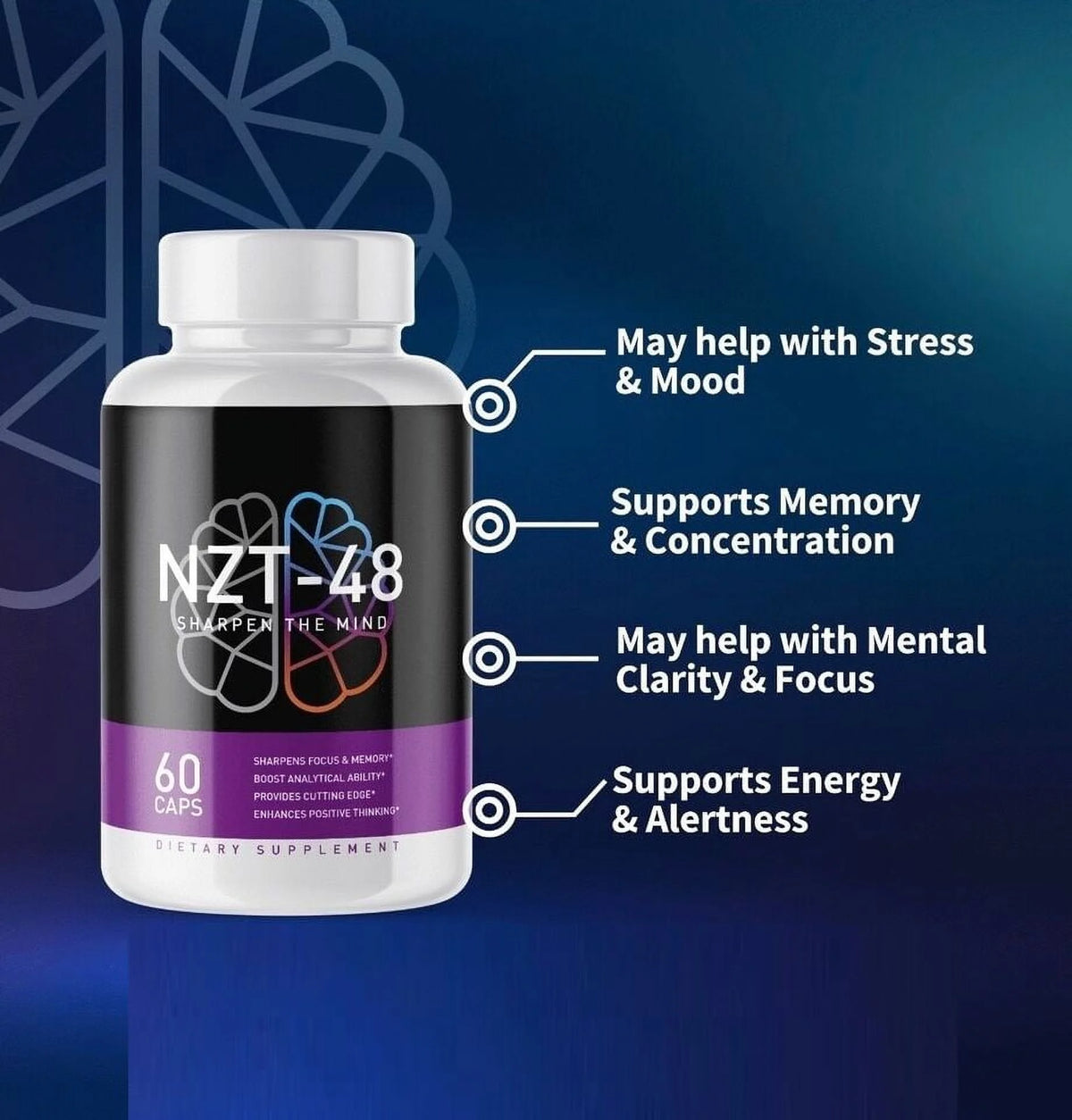 60 Capsules (3 Pack) Brain Booster E7744