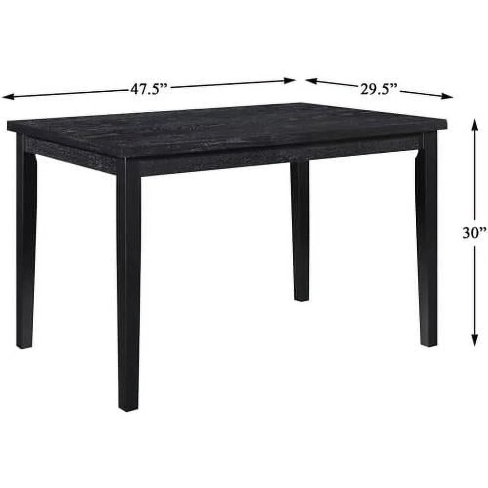 Black Wood Dining Room Table V915