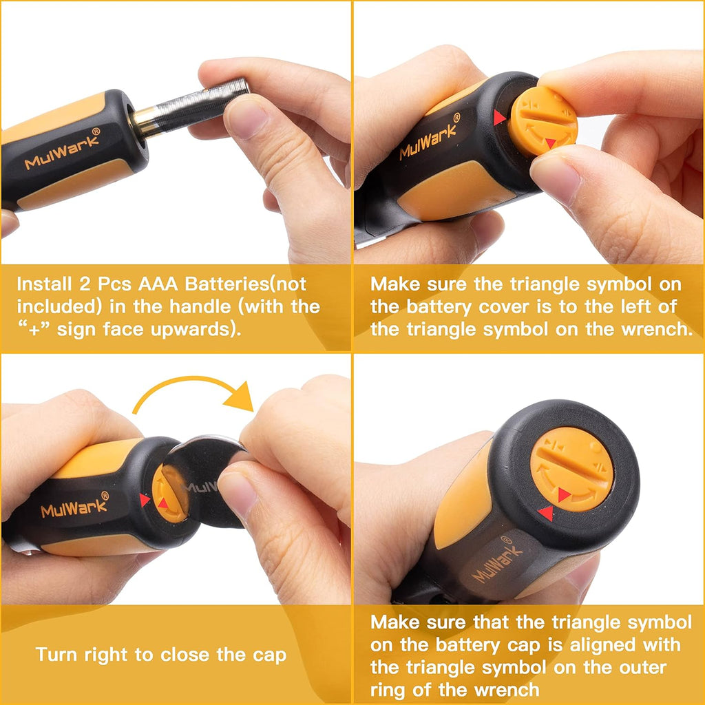 1/4 Mini Cordless Adjustable Torque Screwdriver with 9 PCS Bits & Storage Case L98900