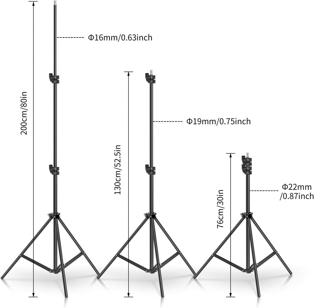 Photography Studio Lighting Kit with Softbox and 3 PCS 5500K Bulbs T366