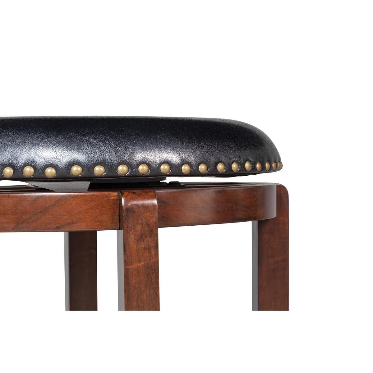 Black 24in. Backless Swivel Wood Counter Stool B72001