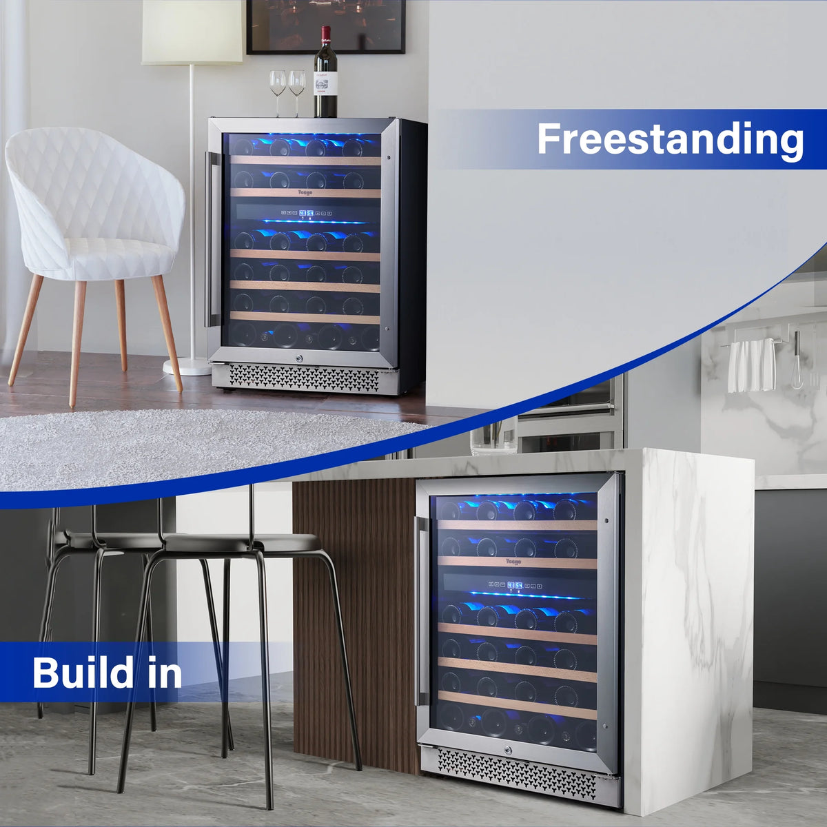 24 Wine Cooler Refrigerator, 46 Bottle Dual Zone U560446