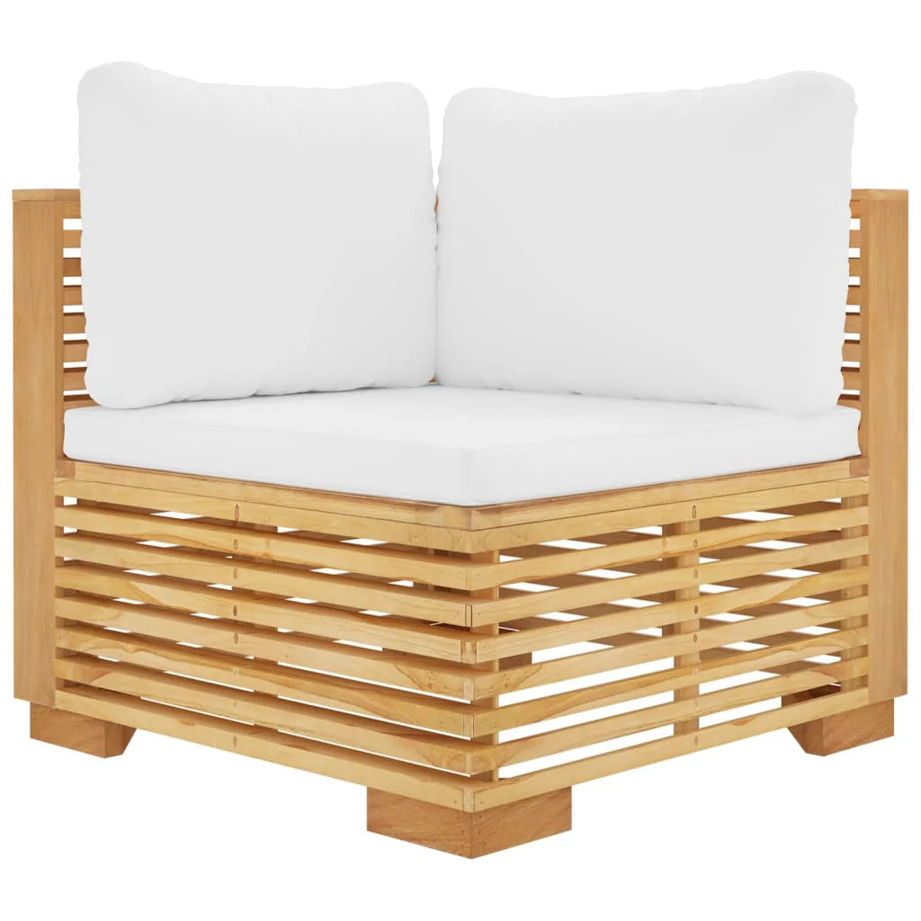 Teak Corner Sofas with Cushions 2 pcs L7408