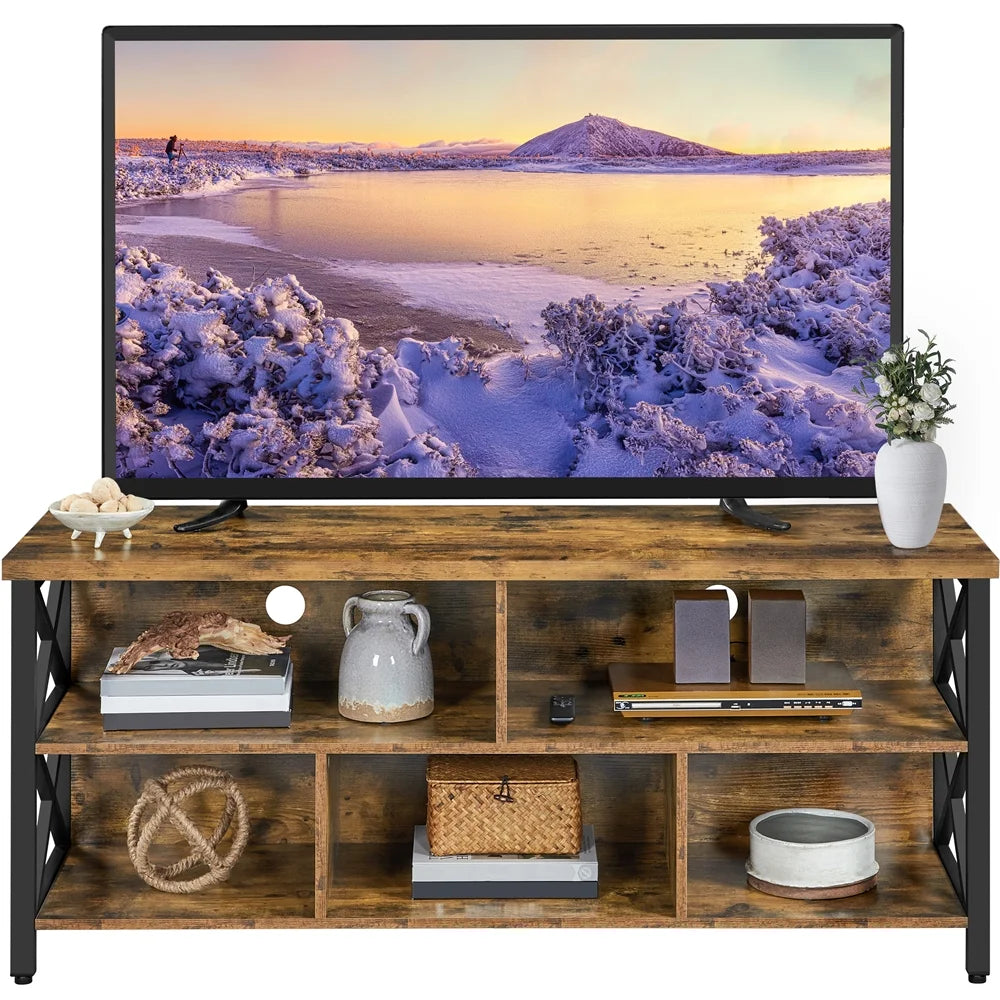 Gray TV Stand with Storage A1272