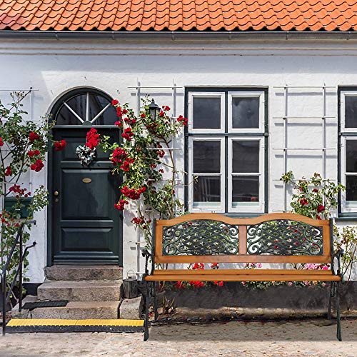 Metal Wood Garden Bench J659