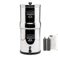 Stainless Steel Water Filtration System with 2 Black Filter Elements I41118